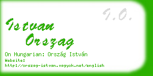 istvan orszag business card