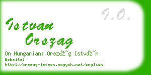 istvan orszag business card